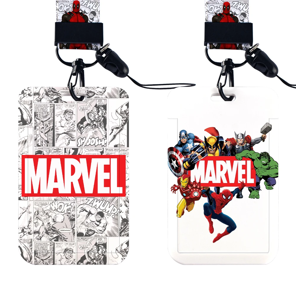 Superhero Lanyard Credit Card ID Holder Badge Doctor Nurse Student Women Travel Bank Bus Business Card Cover Badge