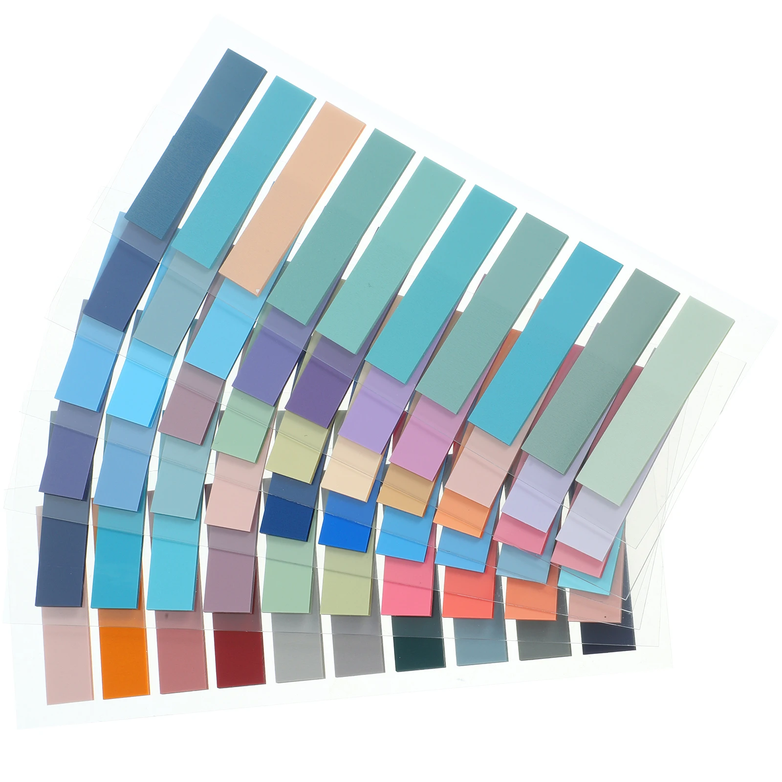

6 Sheets Colorful Page Writable Page Markers Sticky Book For Notebooks Pet Materials Bright Colors Portable Office
