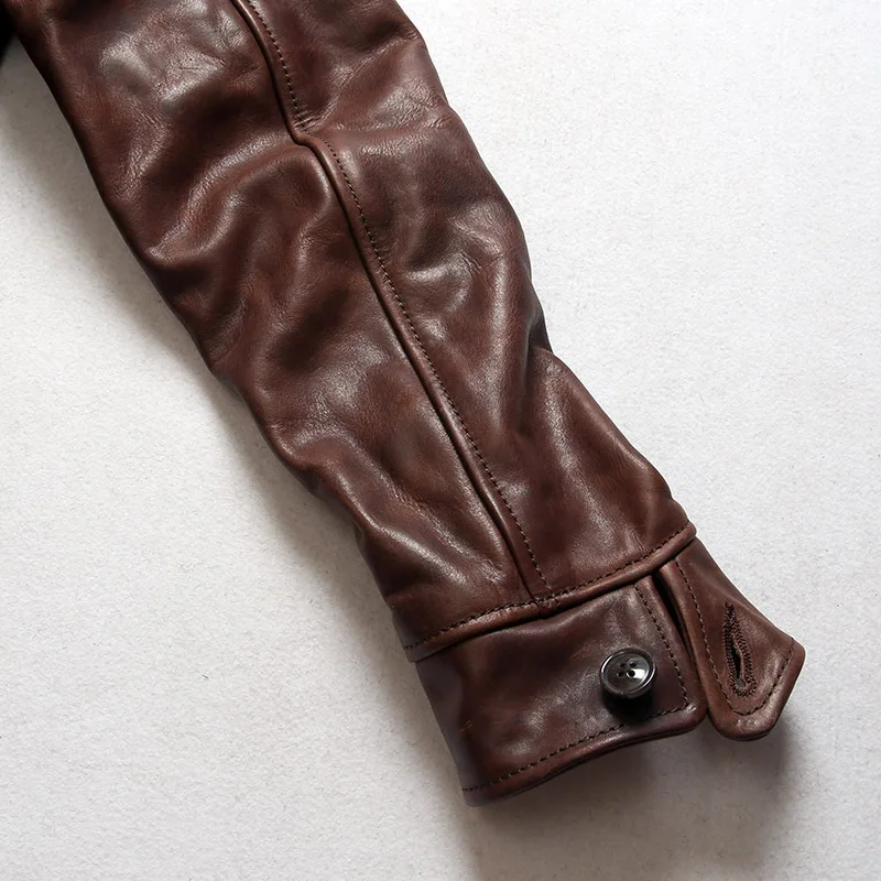 Genuine Horse Leather Super Top Quality Slim Classic Horsehide Stylish Jacket, Asian Size Read Description Before Order!