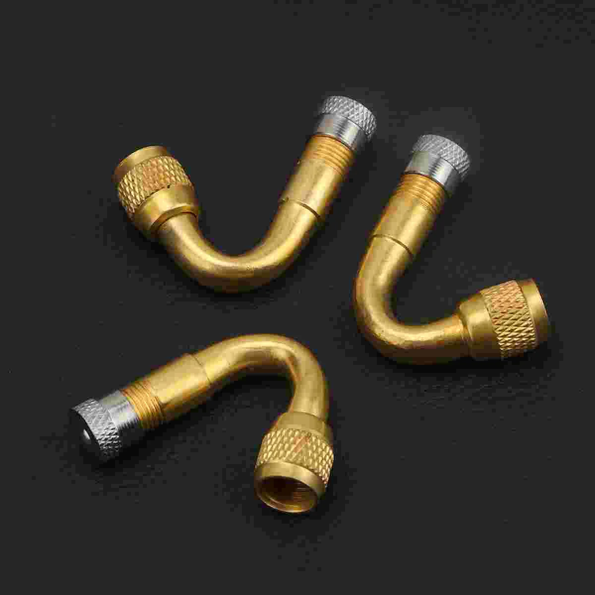 3 PCS Tire Accessory Steel Extension Adaptor for Motorcycle Inflatable Trailer Car Stem