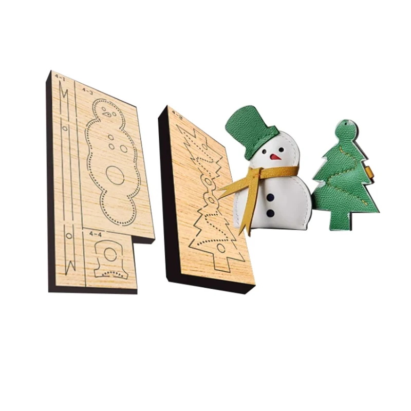 

Leather Christmas Tree Cutter Mold, Cutting Die,DIY Snowman Pendant,Carft Making Supplies,Handmade Bag Decorations,Festival Gift