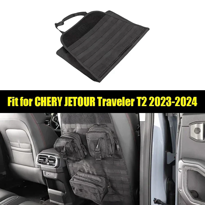 

New! Car Front Seat Back Storage Bag Suitable for CHERY Jetour Traveller T2 2023 2024 Tactical Storage Bag Hanging Plate Parts