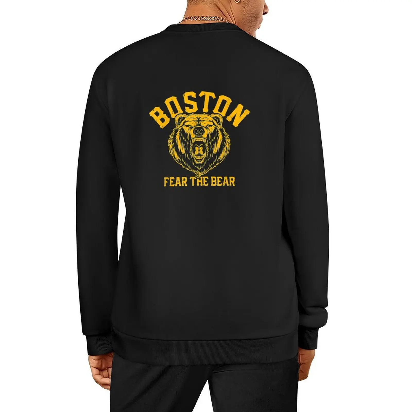 

Fear The Bear Hockey Beware of Boston Gameday Bruin Gift Pullover graphic t shirts men japanese style fashion men new sweatshirt