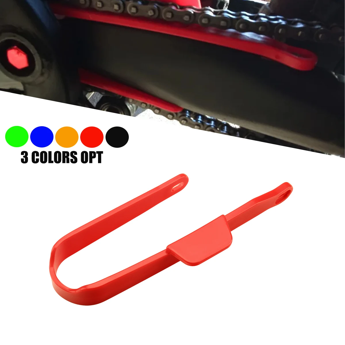 Motorcycles Plastic For Bosuer BSE 110cc 125cc 140cc 150cc 160cc Chain Slider Rear Swingarm Protection Cover Chain Protector