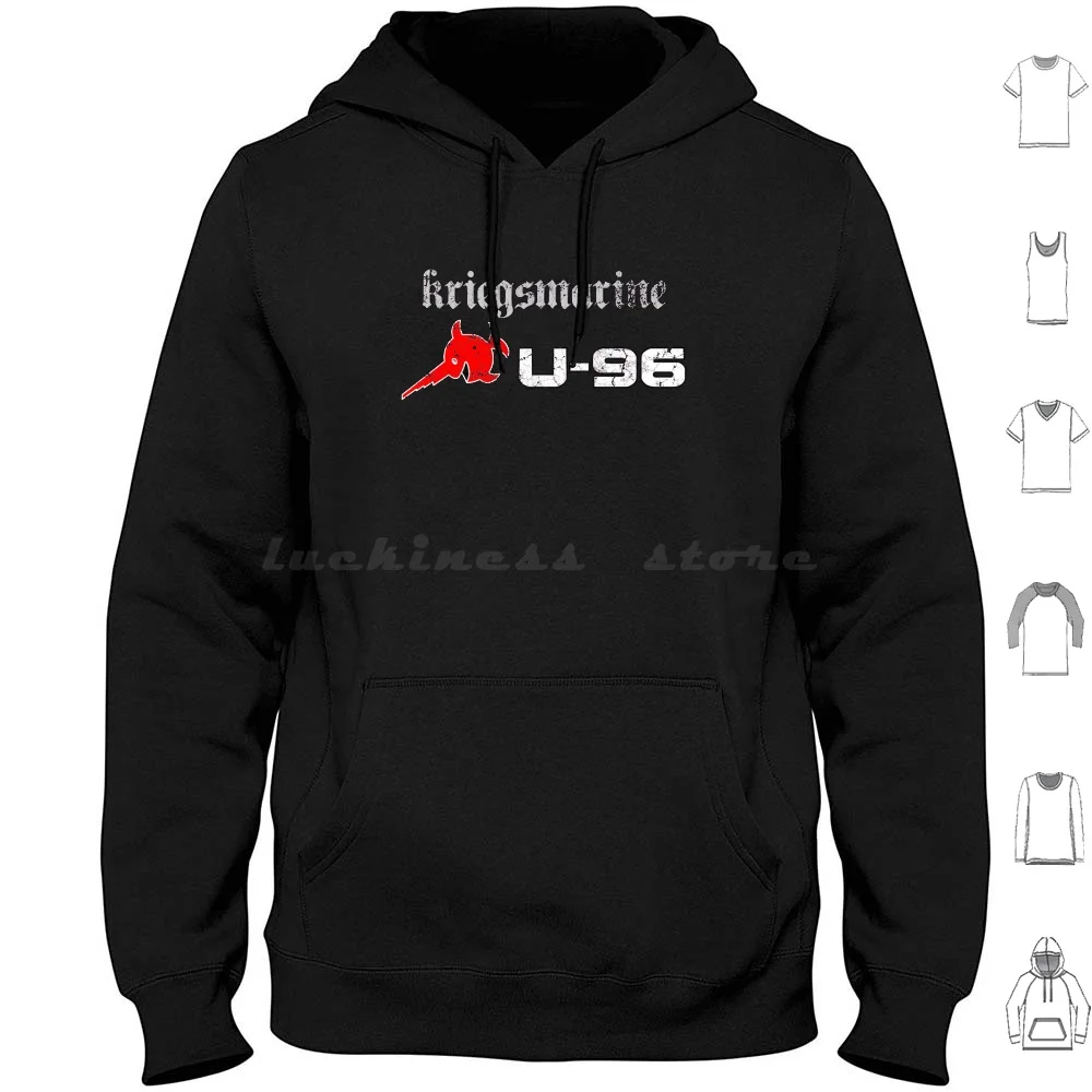 Ww2 German Kriegsmarine U-96 The Laughing Sawfish Hoodies Long Sleeve U 96 U Boat German Das Boot Ww2 Kriegsmarine