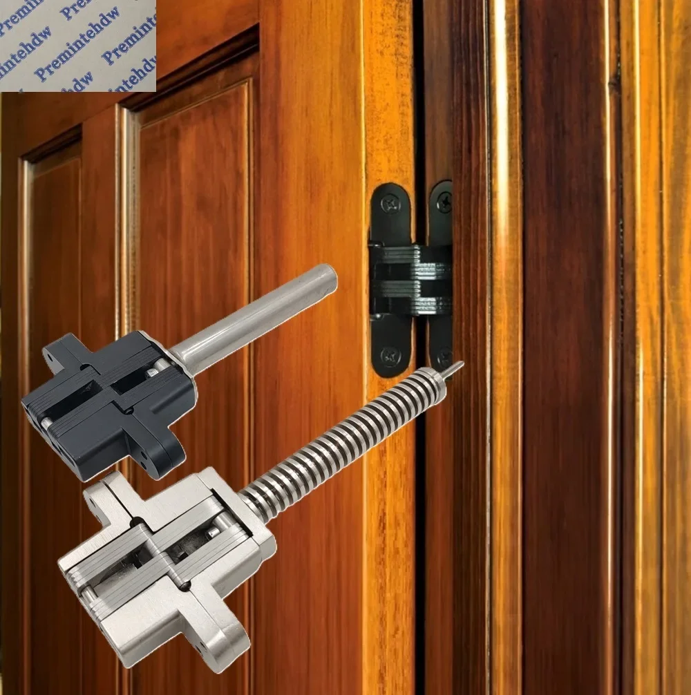 

2Pcs Invisible Closer Hinge Brushed Steel Matte Black