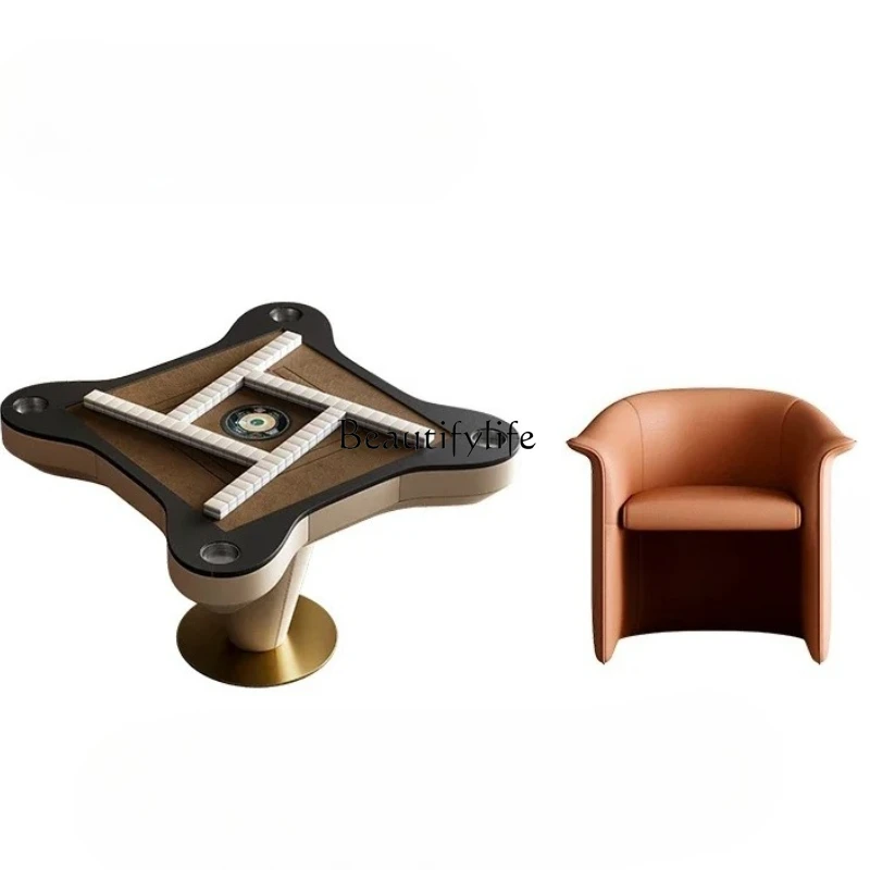 Light luxury multi-function automatic card shuffling mahjong machine advanced sense modern simple integrated chess table