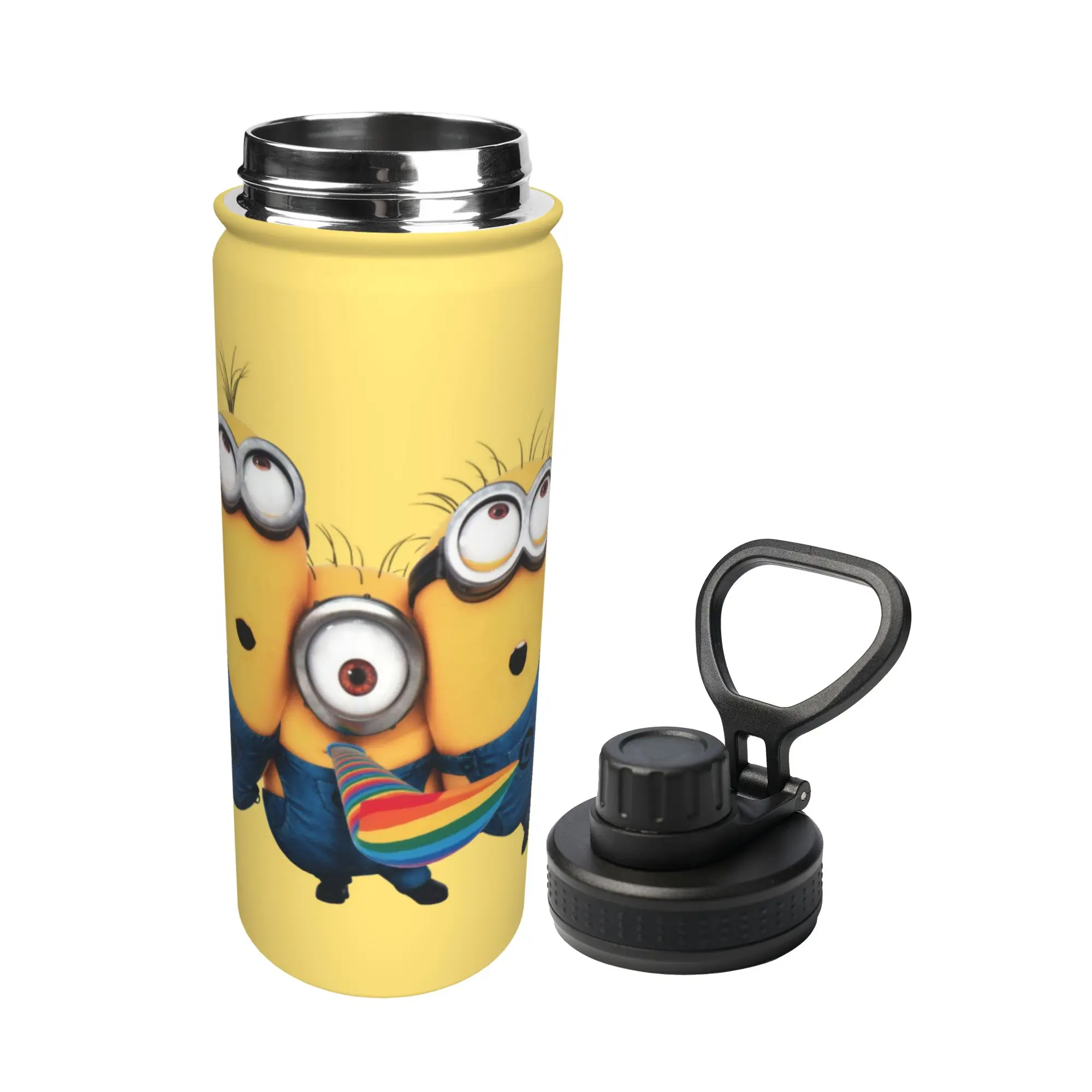 Cartoon M-Minions 18OZ Sports Insulated Kettle  Thermal Cup Stainless Steel Car Mugs 18OZ