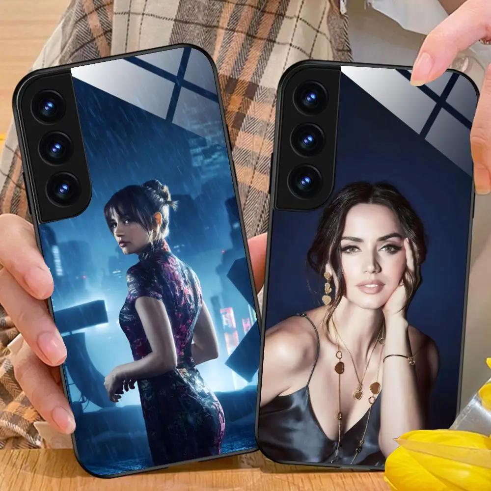 Ana de Armas Phone Case for Samsung Galaxy S26 S25 S24 S23 S22 S21 S20 Note20 Plus FE Ultra Glass Protective Cover