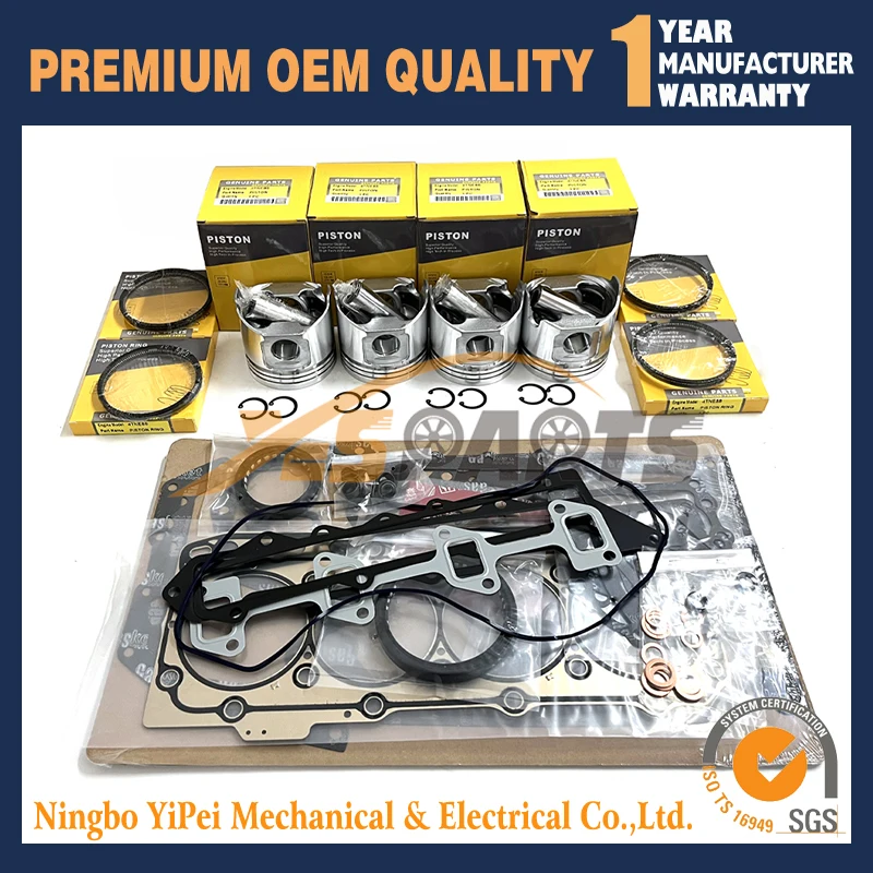 

Overhaul Rebuild Kit for Yanmar 4TNE88 Engine