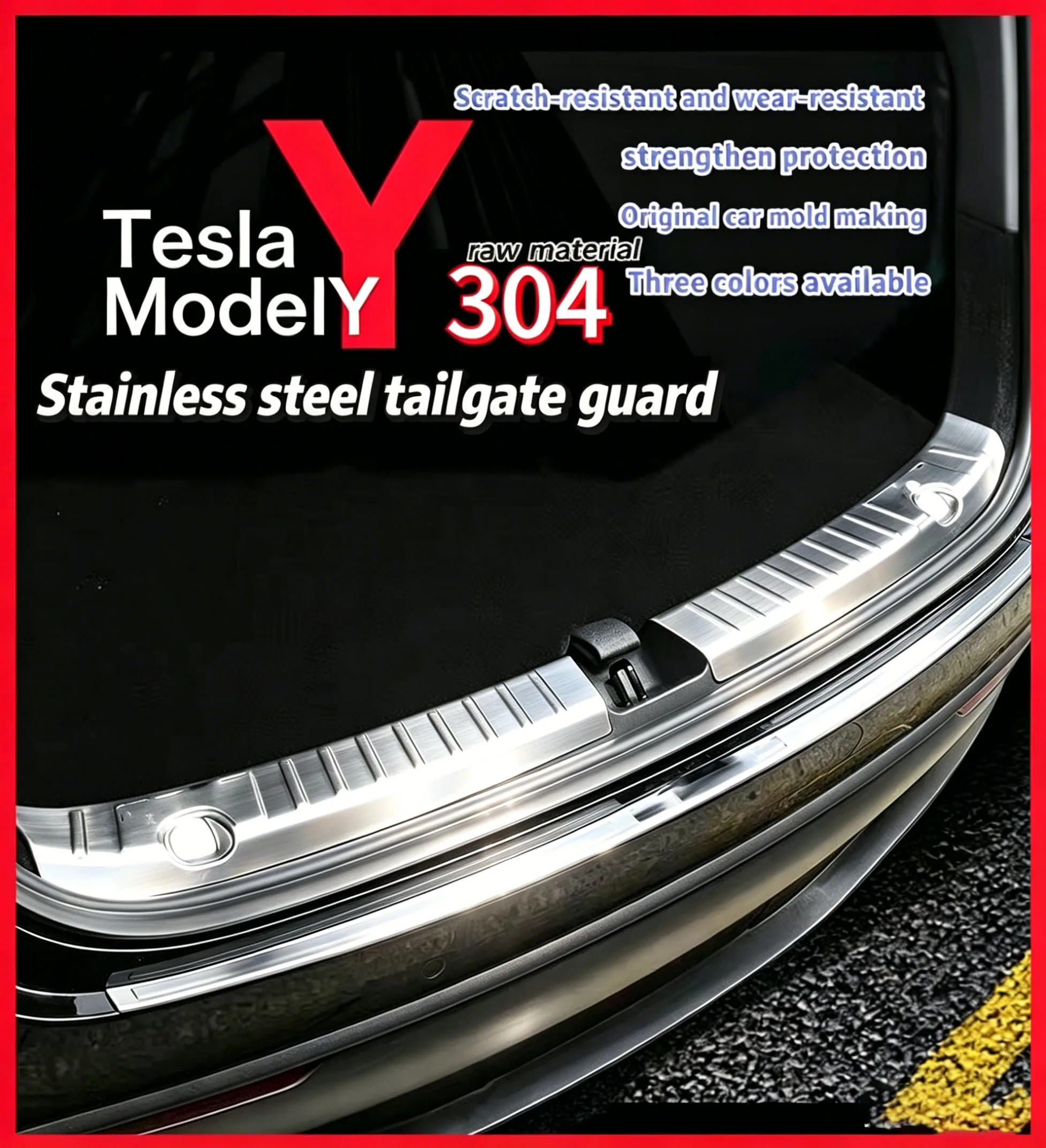 

For Tesla Model Y Juniper 2025 Trunk Threshold Strip TPE Mats Sill Guard Rear Cargo Anti Scratch Protector Interior Accessories