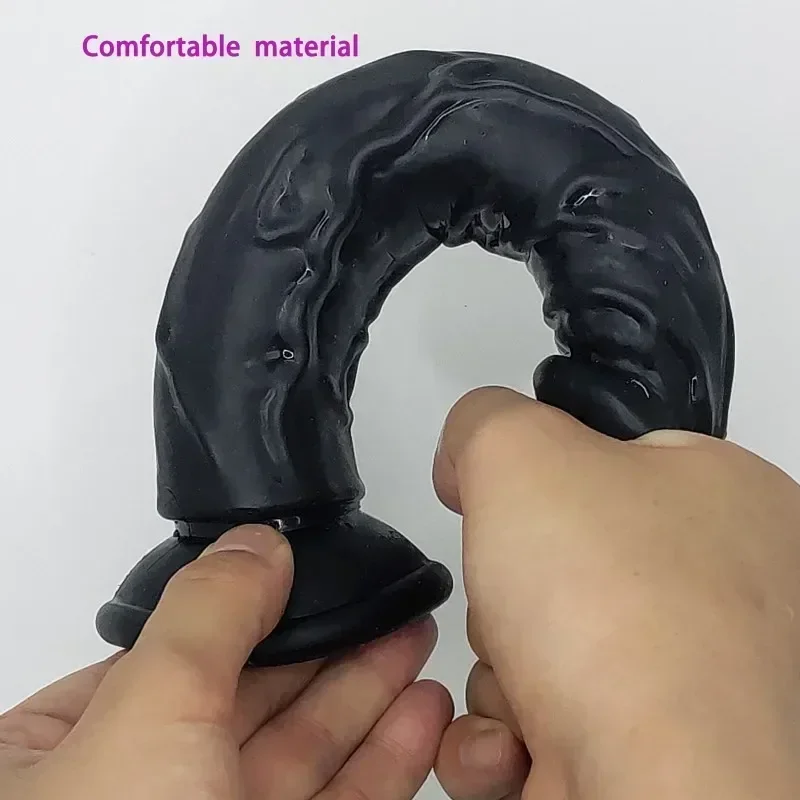 Godemiché réaliste en Silicone pour hommes et femmes, masturbateur, pénis noir, gode érotique, point G, Clitoris, jouet sexuel Anal