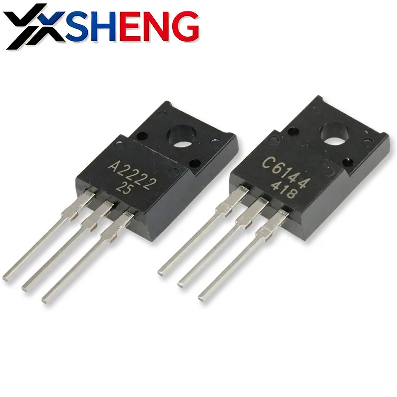 20Pieces 2SA2222 2SC6144 TO-220F (10pcs A2222 + 10pcs C6144) TO220 10Pairs