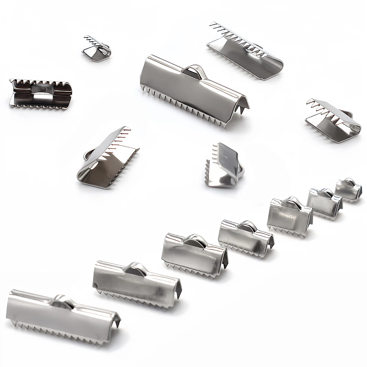10/30 Stück 6,5-25 mm Edelstahl-Endkappen, Schnallen, Kordelverschlüsse, Verbindungsstücke für die DIY-Schmuckherstellung – Detail 5