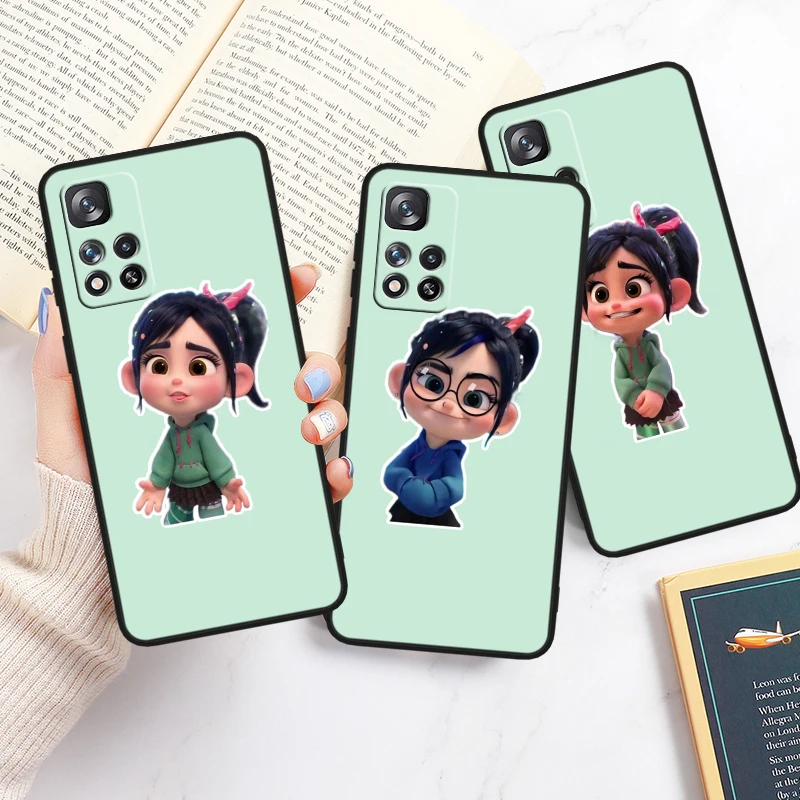 Disney Wreck-It Ralph For Redmi Note 13 12 Turbo 11T 11P 11E 11S 10T 10S 10 9 Pro Plus Max Silicone Black Phone Case