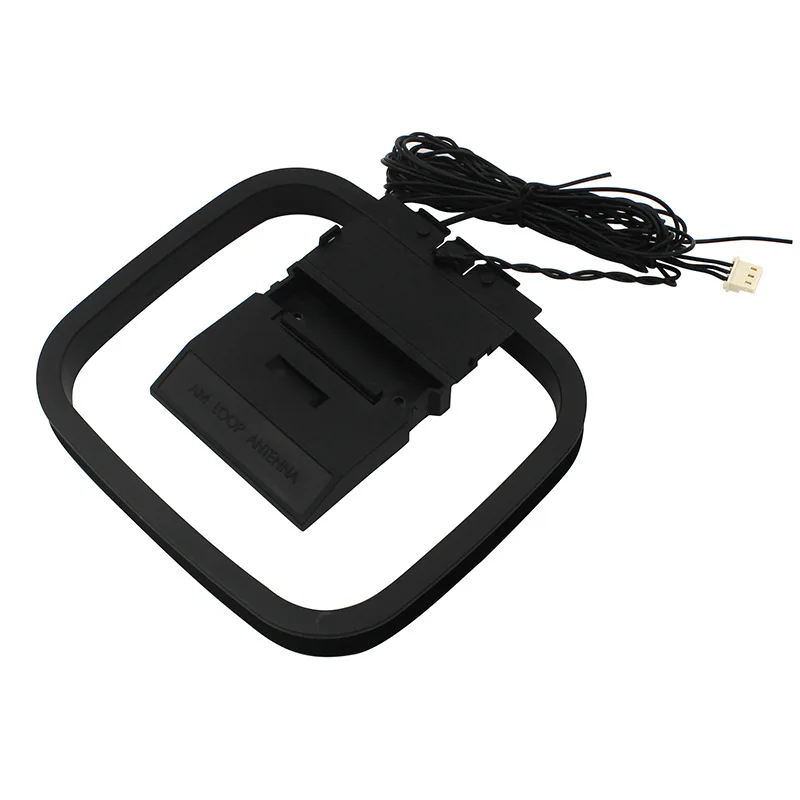 Indoor AM FM Loop Antenna Aerial 3 Pin Connector for StereoAudio Receiver