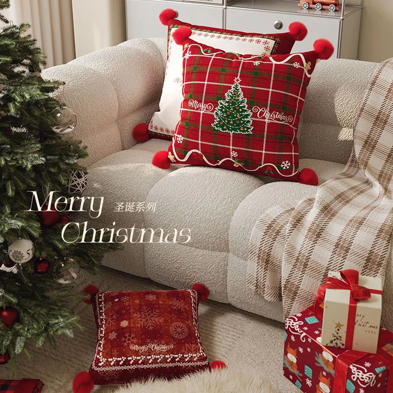 وسادة أريكة لعيد الميلاد لتزيين جو غرفة المعيشة، وسادة أساسية تحتوي على وسادة اللوح الأمامي لغرفة النوم #3