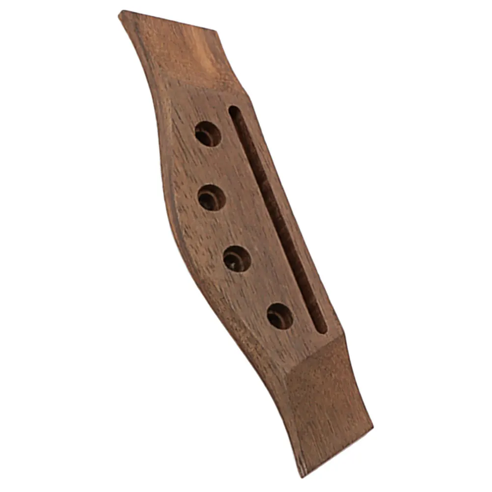 

4pcs Wooden Bridge Replacement Parts for Acoustic Instrument Light Brown Sturdy Tone Enhancement Sustain Guitar String