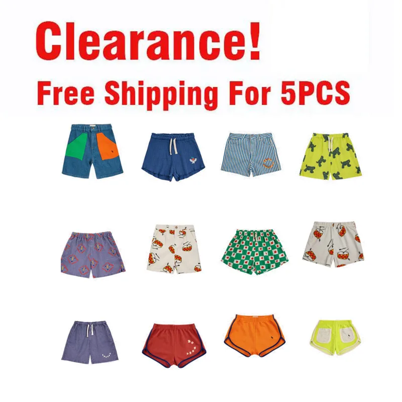 Clearance 2024 New Summer Kids Shorts Bc Boys Denim Shorts Girls Loose Casual Home Shorts Pants