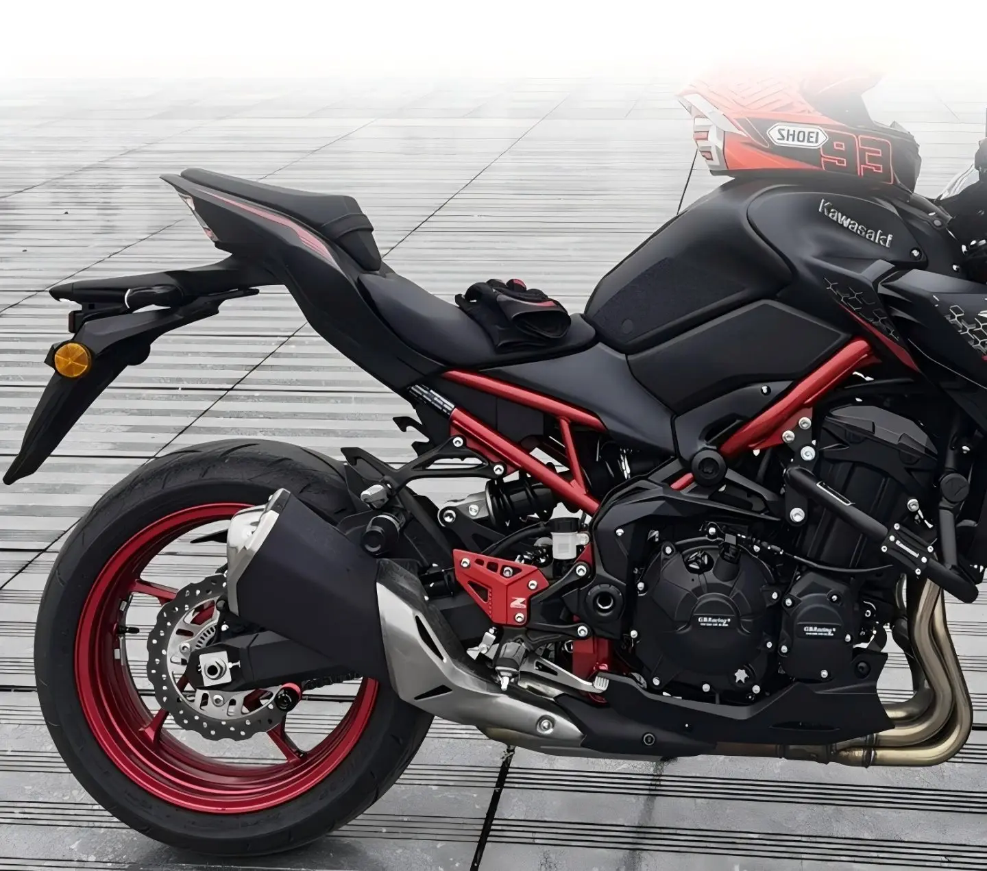 كاواساكي Z900 دراجة نارية الملحقات بعد القدم دواسة لوحة الزخرفية تحطم واقية الغطاء الواقي أجزاء معدات الدراجات النارية