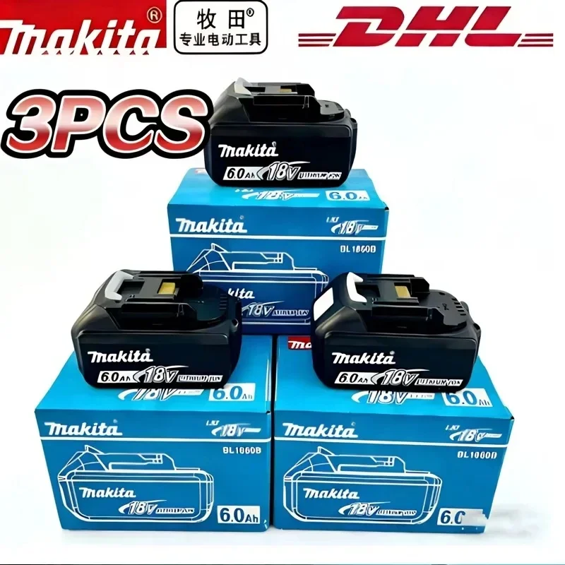 

Оригинальный аккумулятор Makita 6000 мАч, 18 В, 6,0 Ач, замена аккумуляторов Makita BL1830BL1840BL1850BL1860B, аккумулятор для электроинструментов.