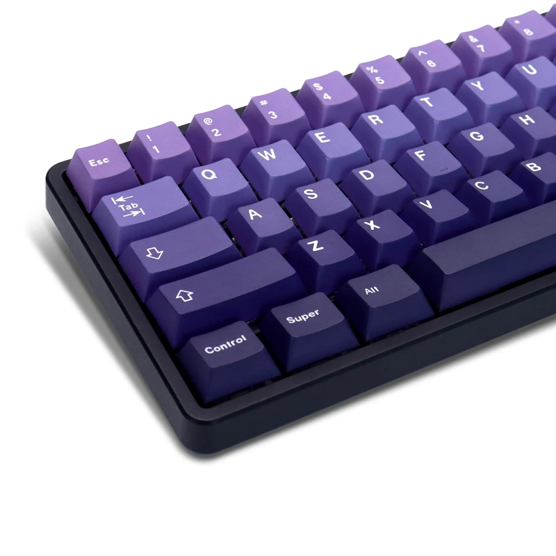 132 Keys PBT Keycaps Cherry Profile Purple Double Shot Key Caps for Cherry Gateron MX Switches Gamer Mechanical Gaming Keyboard