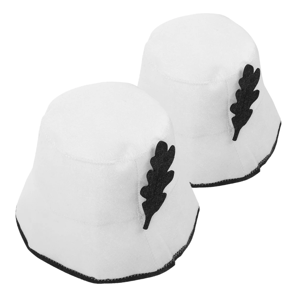 

2Pcs Felt Sauna Hat Comfortable Soft Breathable Sauna Hair Protector Steam Cap for Men Women Shower Cap for Men