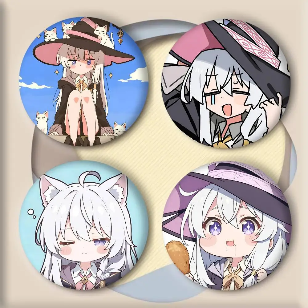 Anime  Cartoon W-Wandering Witch The Journey of Elaina Round badge lapel pin backpack clothing jewelry accessories gift brooch view 3