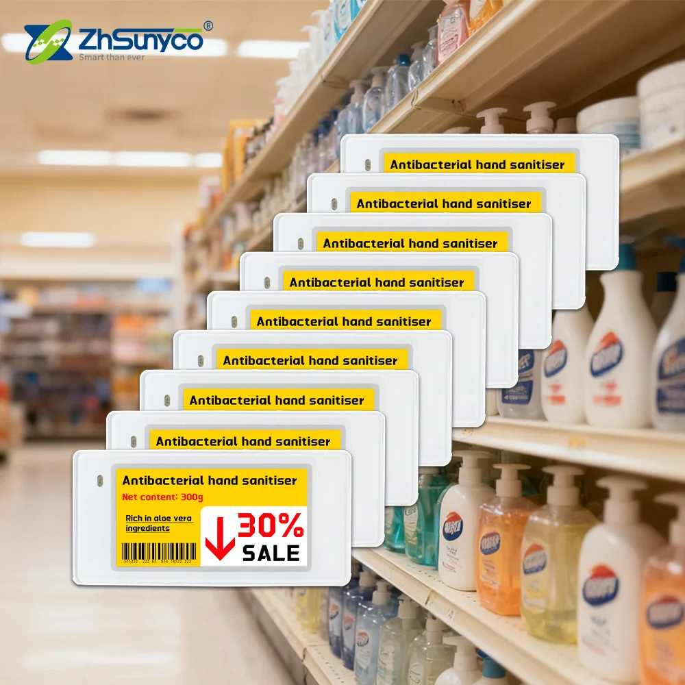 BLE 213BWRY 10 Pieces 2.13 Inch Smart E Paper ESL Shelf Label White Black Red Yellow E Ink Display