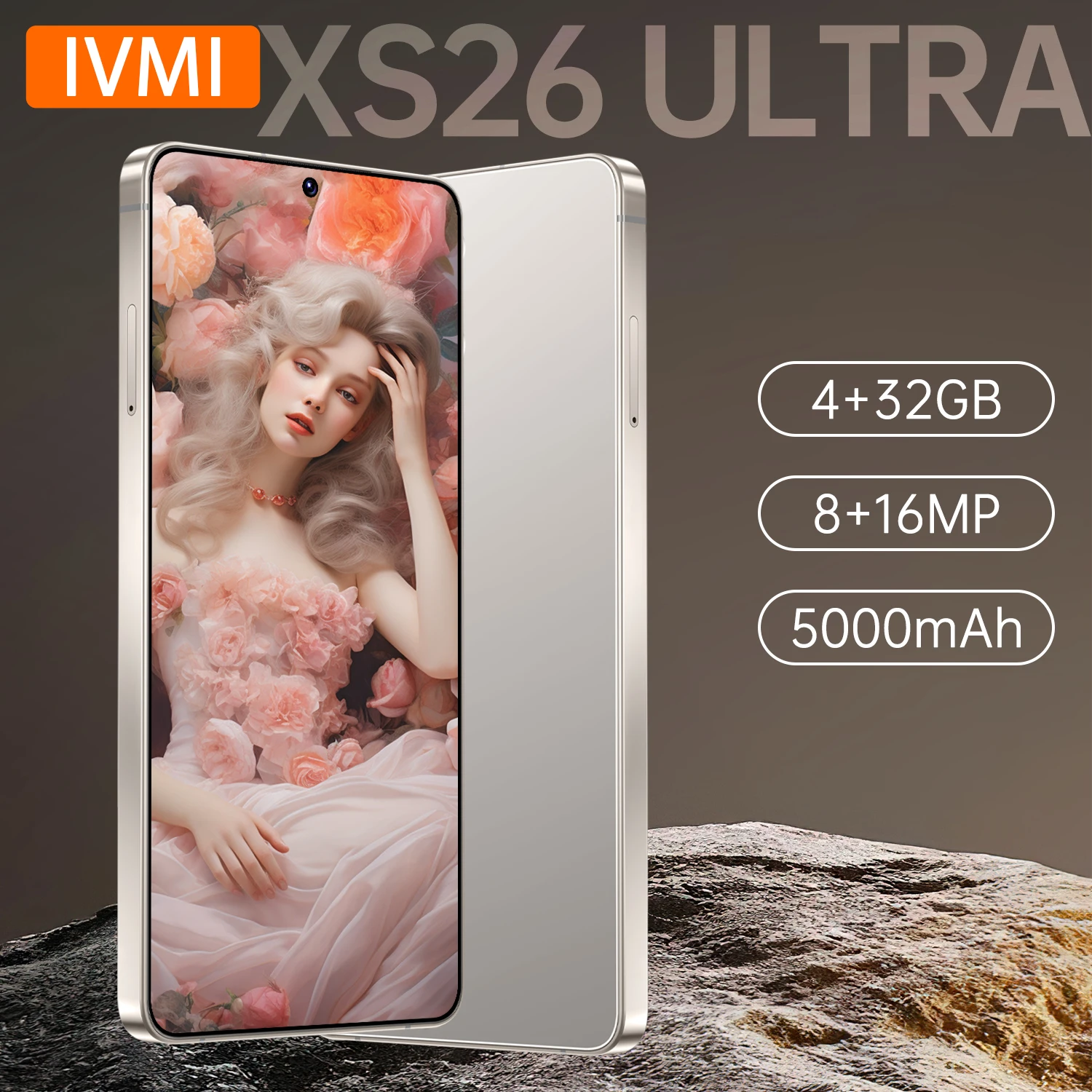 IVMI XS26 Ultra Smartphone Android 12 4GB+32GB 6.9'' Dual SIM GPS Face Unlock 4G Network WIFI Google Play Store Mobile Phones