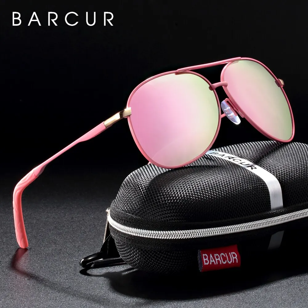 BARCUR Design Sunglasses Women Polarized Gradient Lens Sun Glasses for Men Pilot Eyewear Accessory Gafas Oculos De Sol