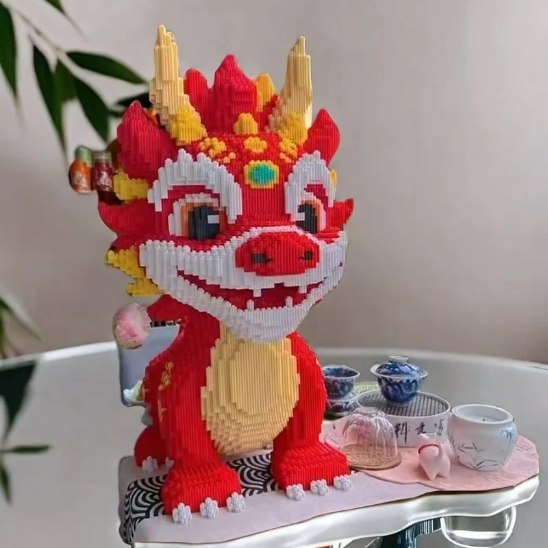 3564 قطعة من مكعبات بناء التنين الناري، مجموعة بناء سلسلة الحيوانات، مجموعة النماذج الإبداعية، هدية الهالوين/عيد الشكر/عيد الأم/عيد الميلاد #4