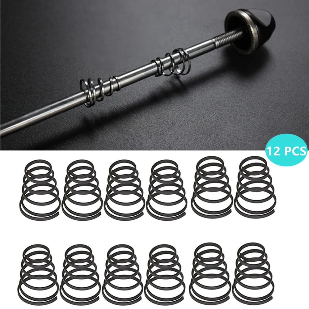 12pcsBicycle Quick Release Skewer Spring Kit 304 Stainless Steel For Hub Lever Assemblies Front Rear Wheels And Fixed Axle Rods