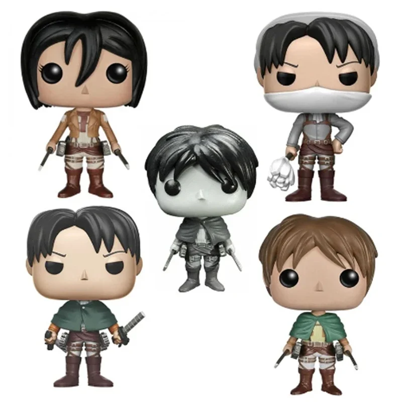 NEW funko pop Attack On Titan series Cleaning Levi#239 Action Figure Toys Collection Dolls Gifts for Children Figure