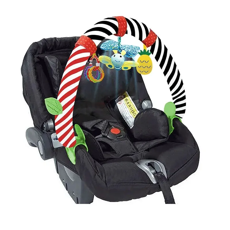 Bebê infantil Stroller Arch Toy, Play Bar, recém-nascidos divertidos, atividade sensorial, ajustável para Bouncer e carro, assento seguro, cama pendurada brinquedos