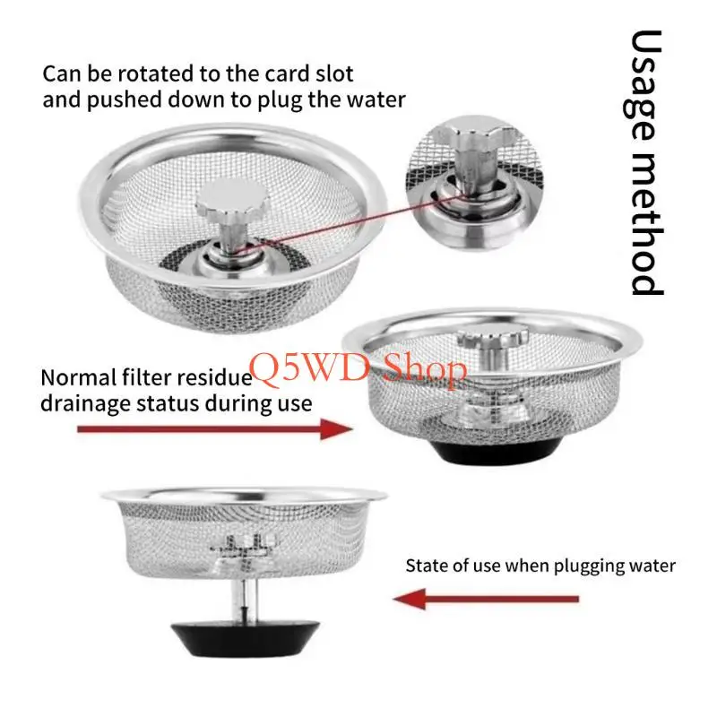 

Q5WD Reliable Sink Plug Replacement Effective Filter Easy to Clean Bathroom Shower Filter Simple Installs for Residue Removal