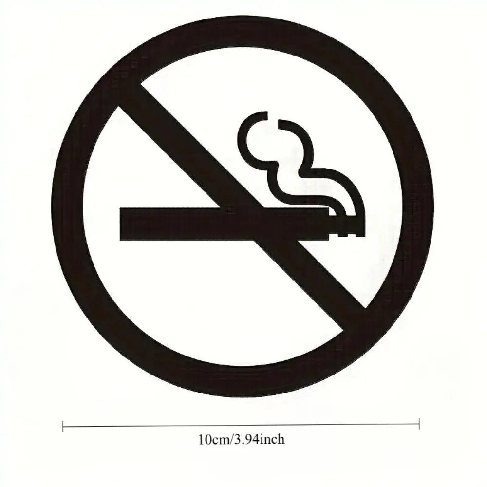 CIFBUY Acrylic Wall Art No Smoking Sign Minimalist Warning Door Signage For Restaurant Office Home Decor Signage