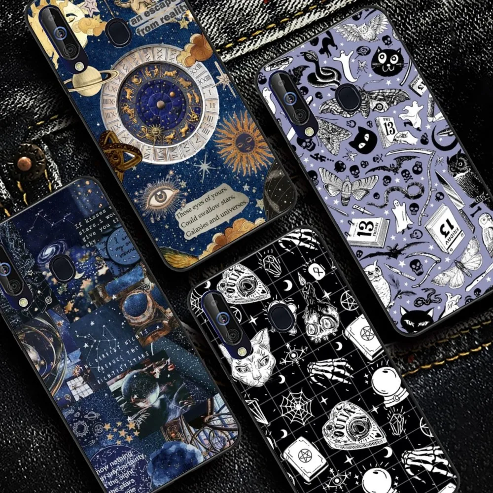 

Witches Moon Tarot Mystery Totem Phone Case For Samsung A 13 21 30 31 32 51 52 53 70 for Huawei Honor 50 60 70 for OPPO vivo