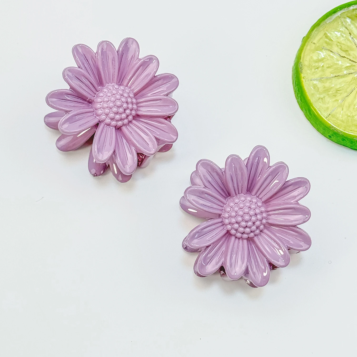 2/5PCS Girls Sun Flower Hair Claw Clips Women Beach Vacation Bohemia 1.7inch Floral Hair Claw Hairpin Girls Hair Accessories