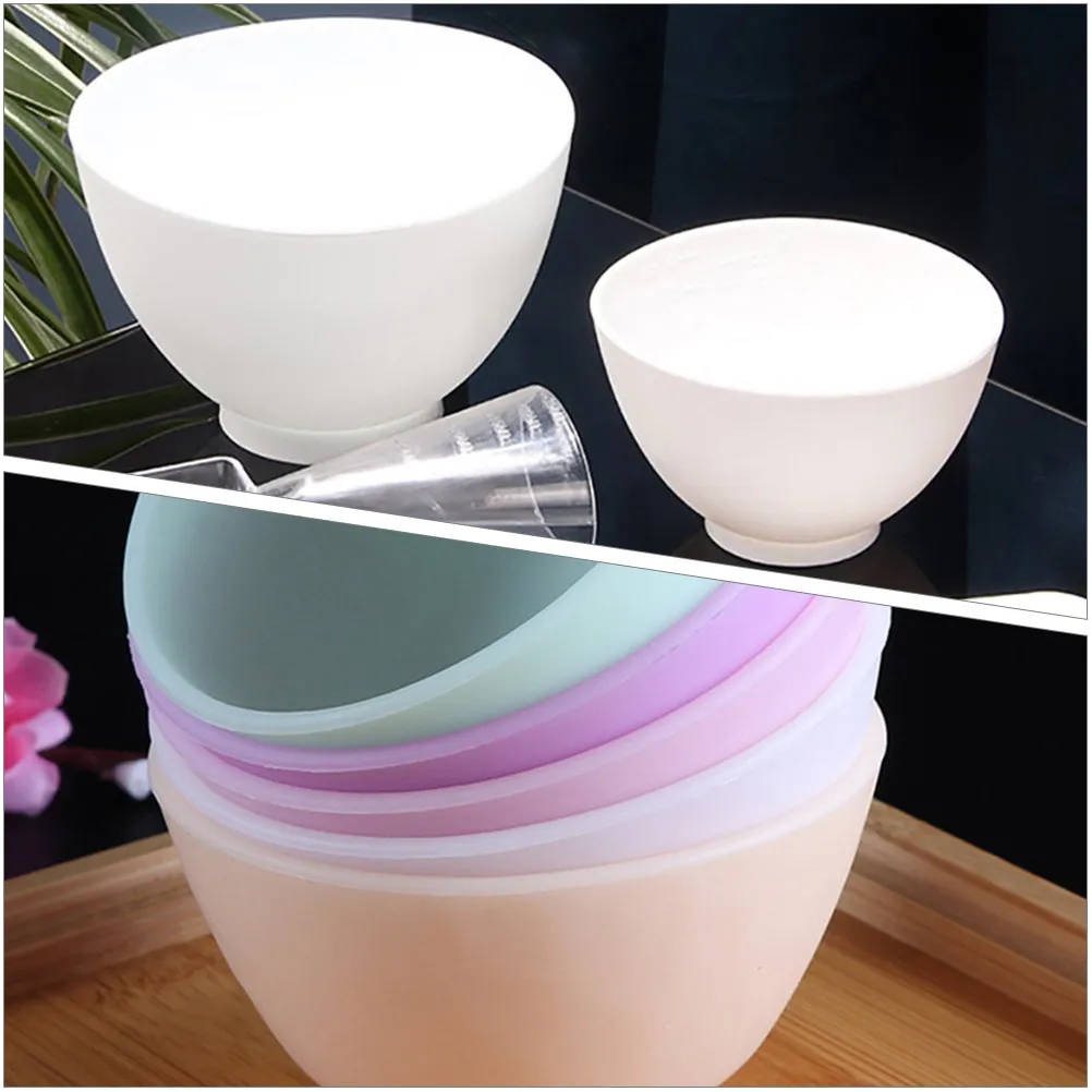 

5pcs Pink Small Silicone Mixing Bowls DIY Beauty Tool Spa Supplies Facial Container Mask Mixing Tool Silicone Makeup Bowl