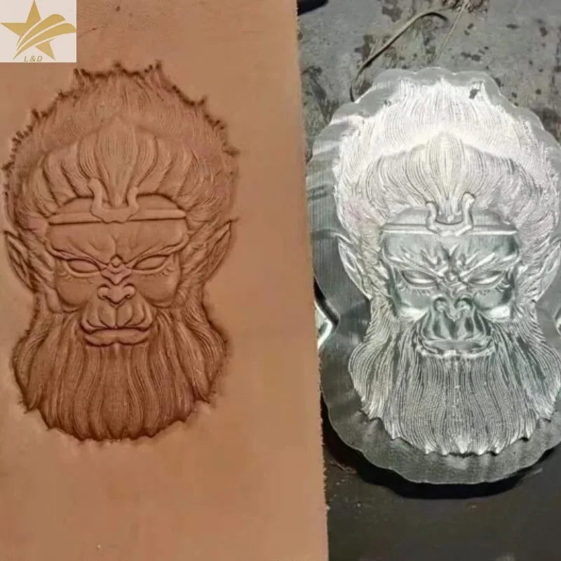 

3D Sun Wukong Leather Embossing Stamp Mold ,Aluminum Alloy Stamping Carving Leather Logo Tool, Handmade Leather Patterns