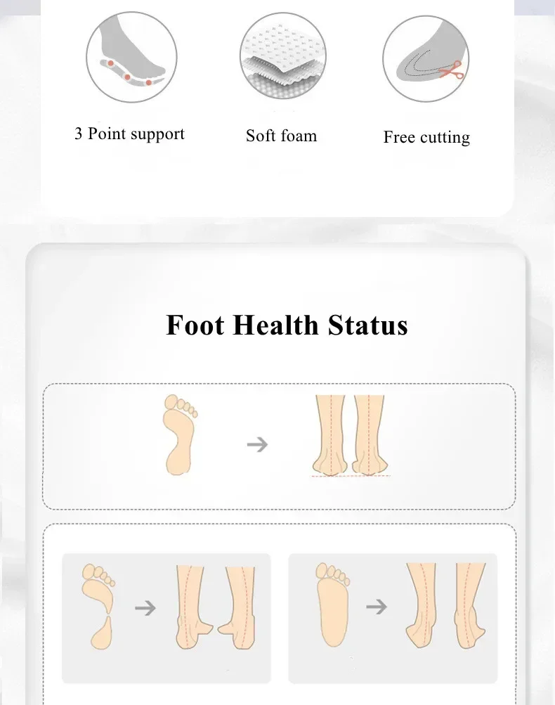 4Pcs 4D Massage Füße Arch Support Plantarfasziitis Einlegesohlen Frauen Männer Laufsport Einlegesohle für Schuh Pads Memory Foam schuh Sohle – Detail 3