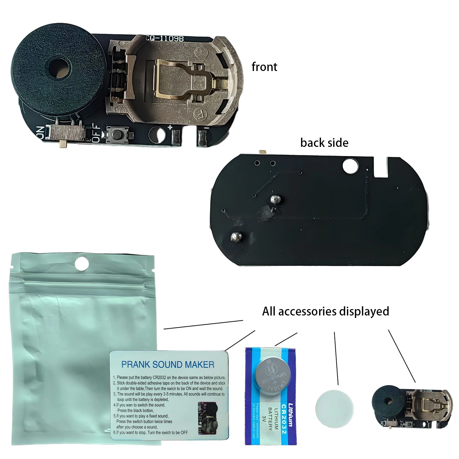 1PCS Hidden Cricket Noise Maker Prank Gadget Portable Novelty Gag Toy Long-Lasting Funny Trick for Office Home Desk Amusing Joke