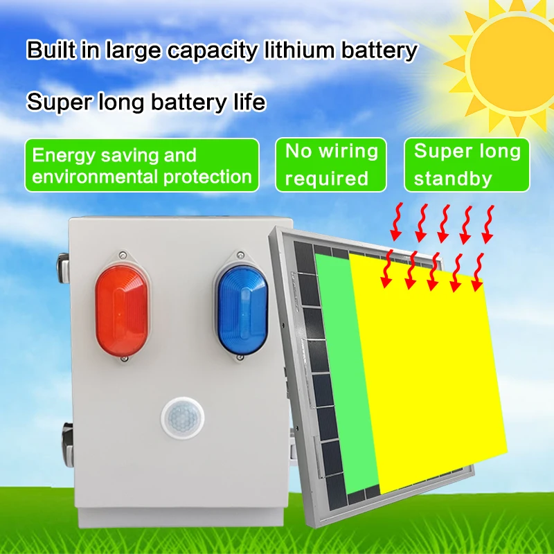 الصناعية مقاوم للماء محس حركة إنذار الحريق القرن صفارة الإنذار اللاسلكية الشمسية السلكية الاستشعار نظام تربية الأحياء المائية