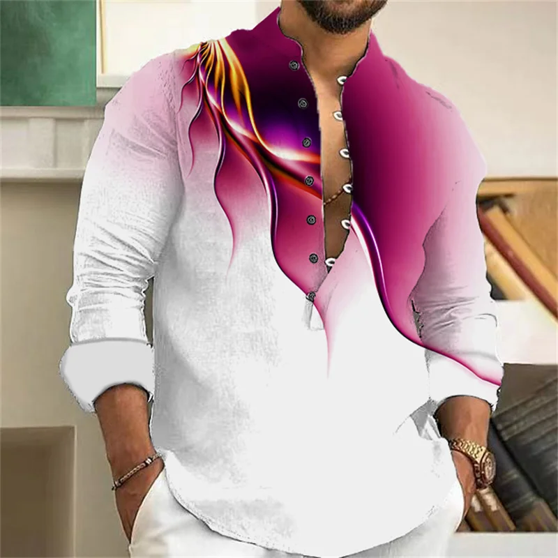 

Mens Casual Loose Fit V Neck Henley Shirt 7 Button Long Sleeve Shirt Classic 9 Colors Mens Tops Fashion Luxury Clothing