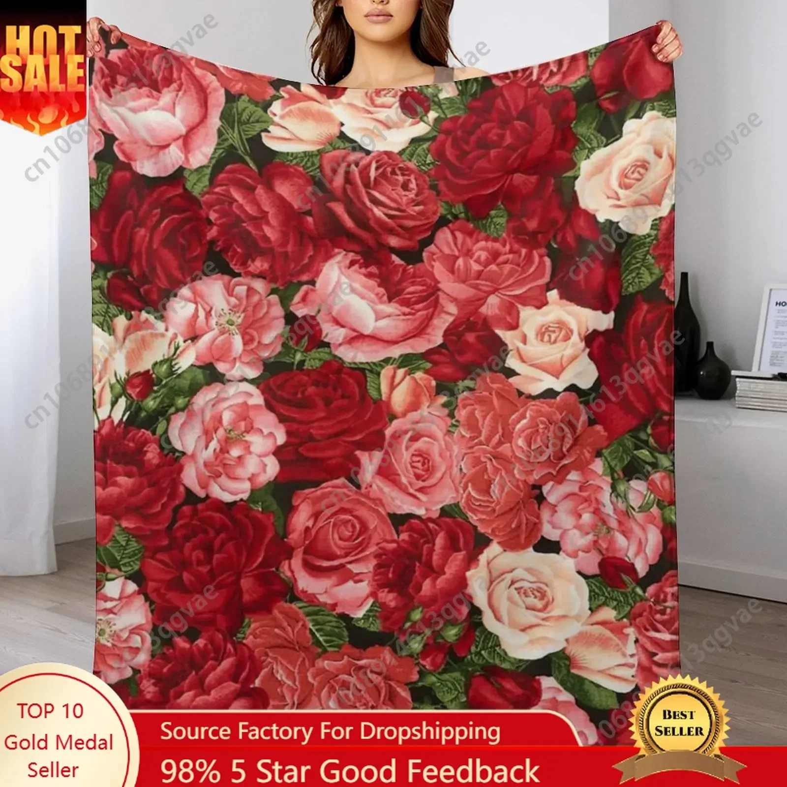 Rose Flannel Blankets Are Soft Comfortable and Warm Perfect for Winter Naps Homes Offices Travel Camping and More