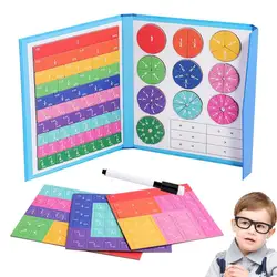 Magnetic Fraction Book Montessori Educational Math Tiles Set Montessori Math Magnets Fraction Tiles For Children In Elementary