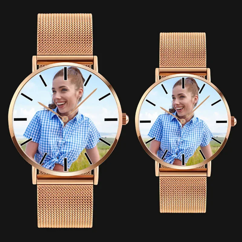 A4402 DIY photo watch mens womens lovers quartz wristwatch custom picture clock Personalized Watch customized gift dropshipping