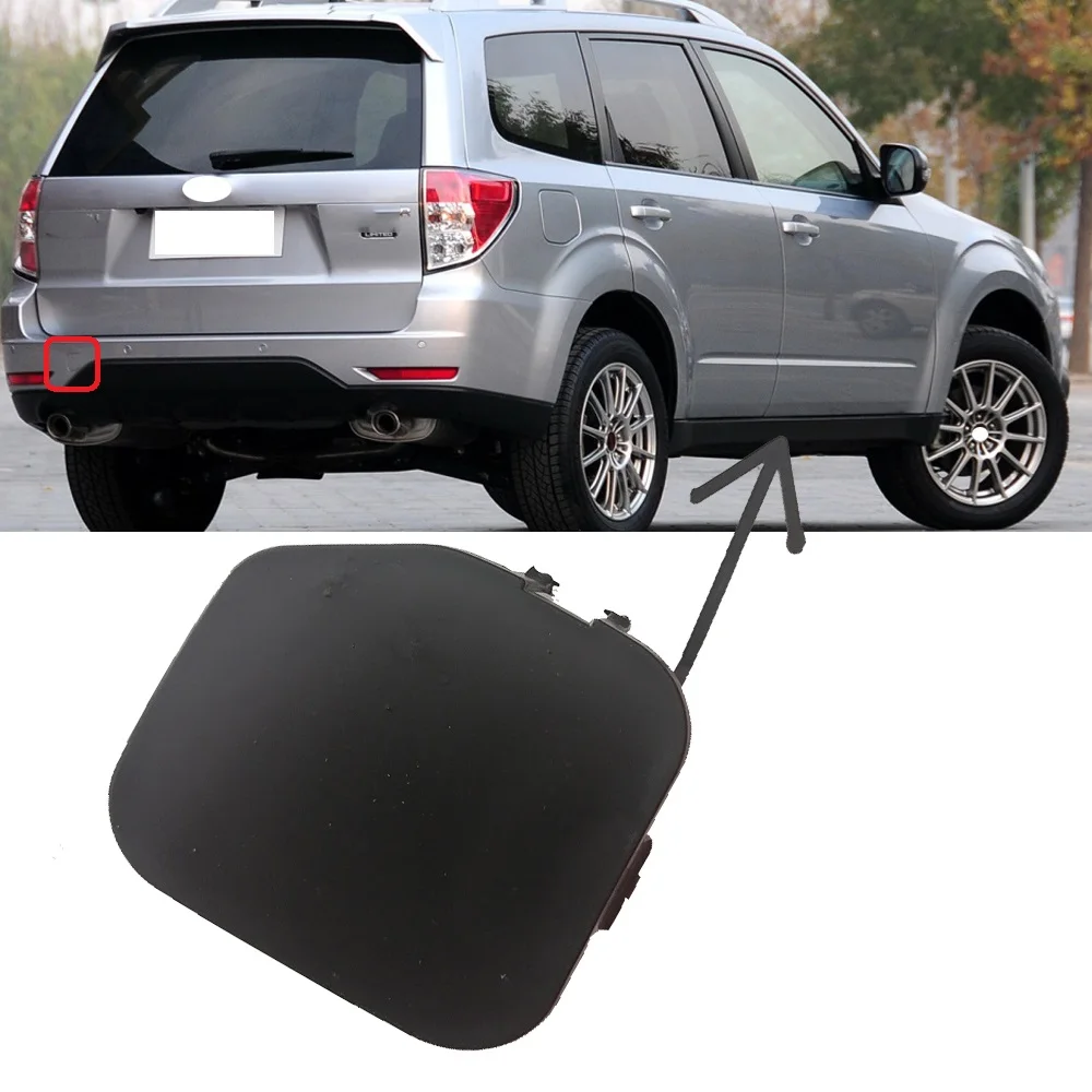 Roavia For Subaru Forester 2009-2012 Rear Bumper Tow Hook Cover Lid Tail Trailer Garnish Lid Towing Cap Shell Trim Hood