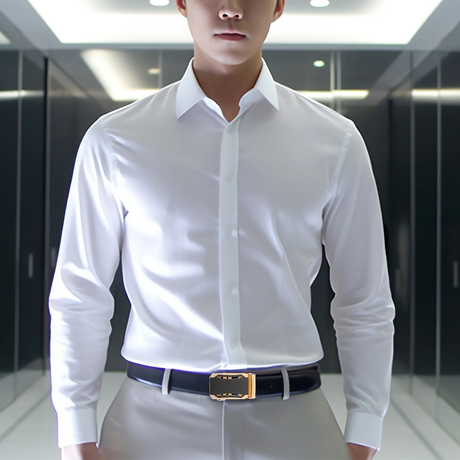 35 مللي متر الرجال سبيكة اسئلة حزام مشبك التلقائي ملحق لرجل الأعمال مناسبة رسمية سهلة التبادل نمط 609